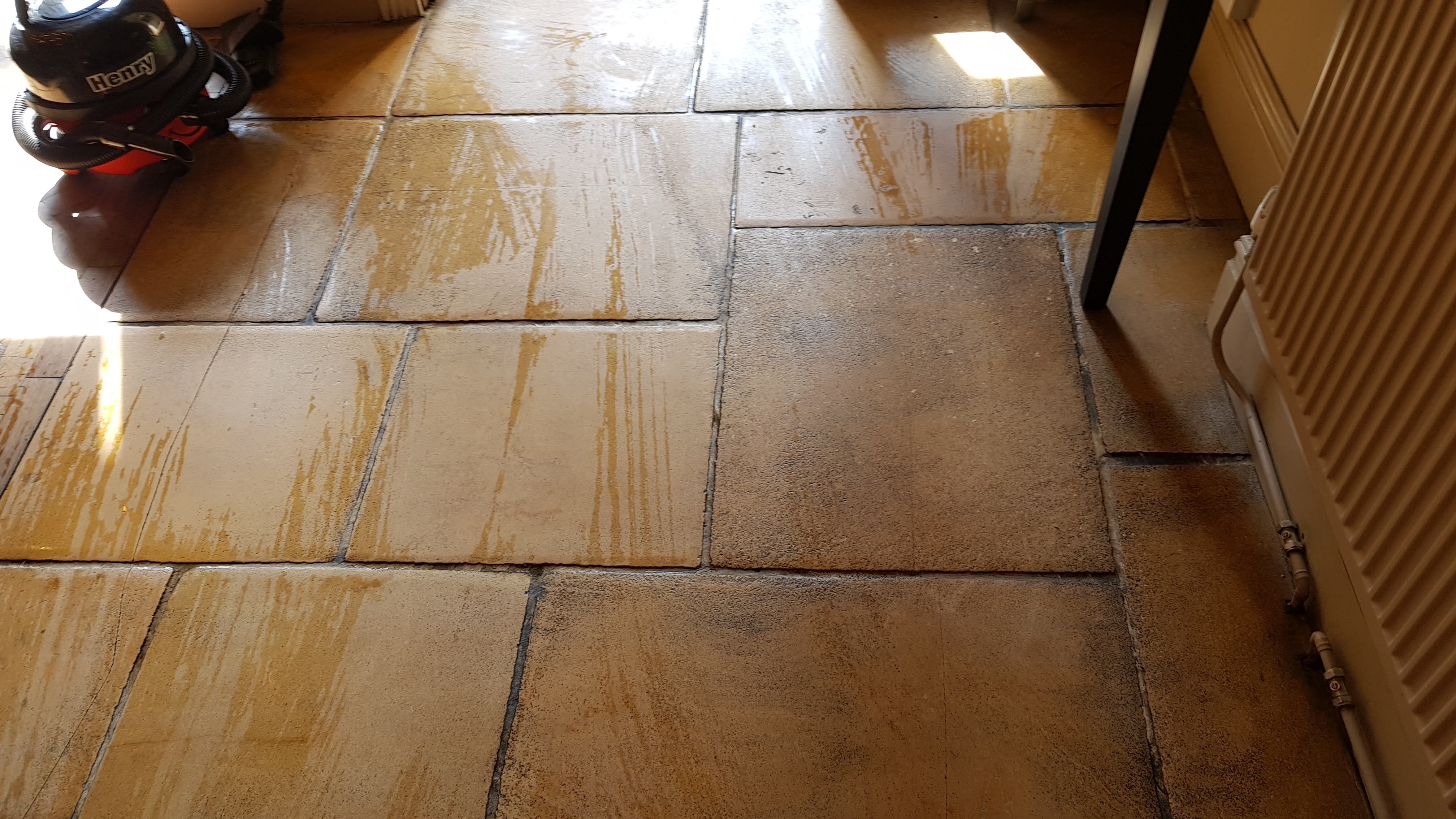 Commercial floor after professional cleaning